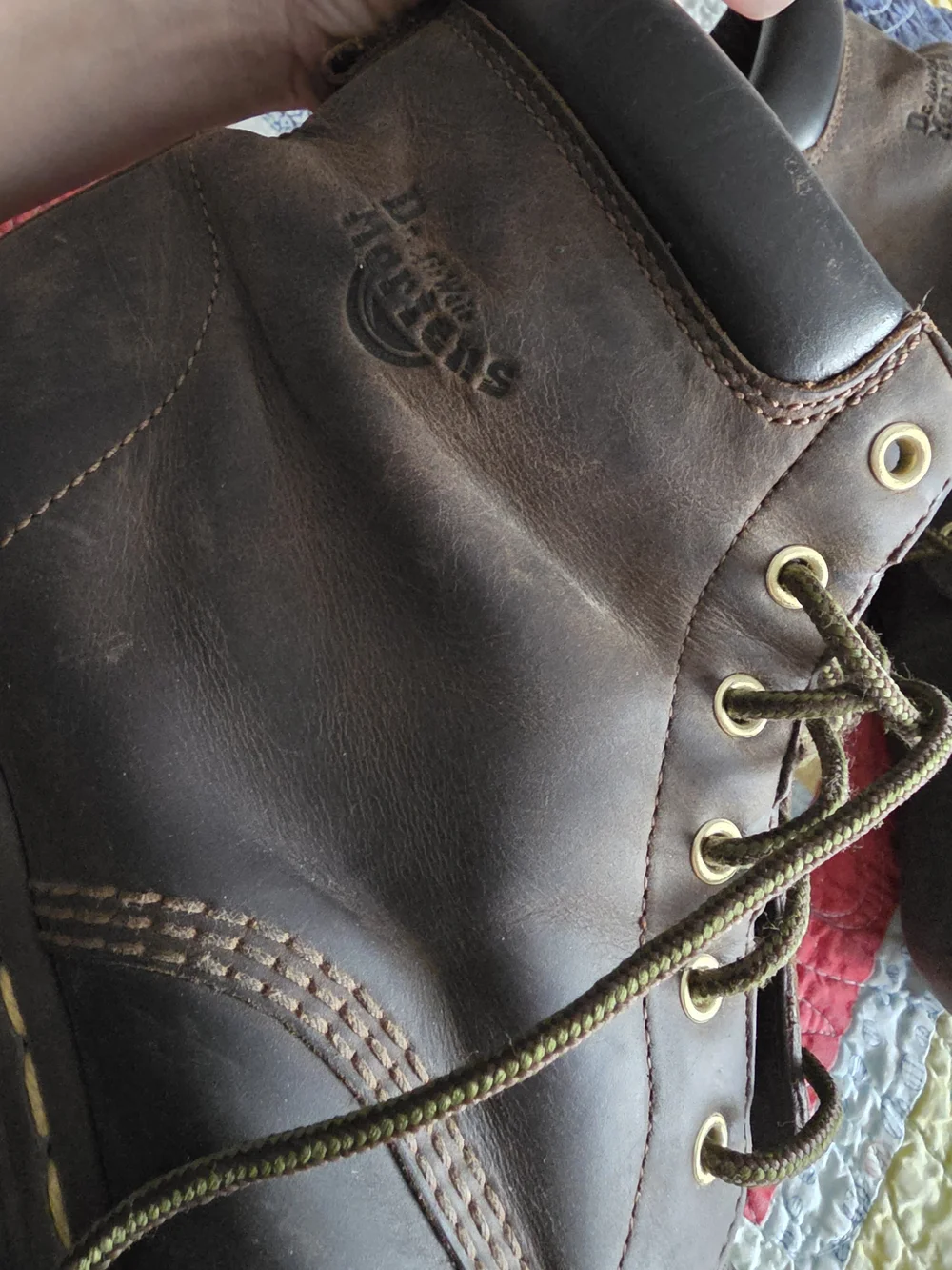Dr. Martens Dark Brown Leather Lace-Up Work Boots